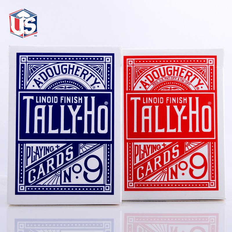 Jeu de cartes original Tally-Ho No.9 - Designs Dos Éventail & Dos Cercle pour la Magie & les Flourishes