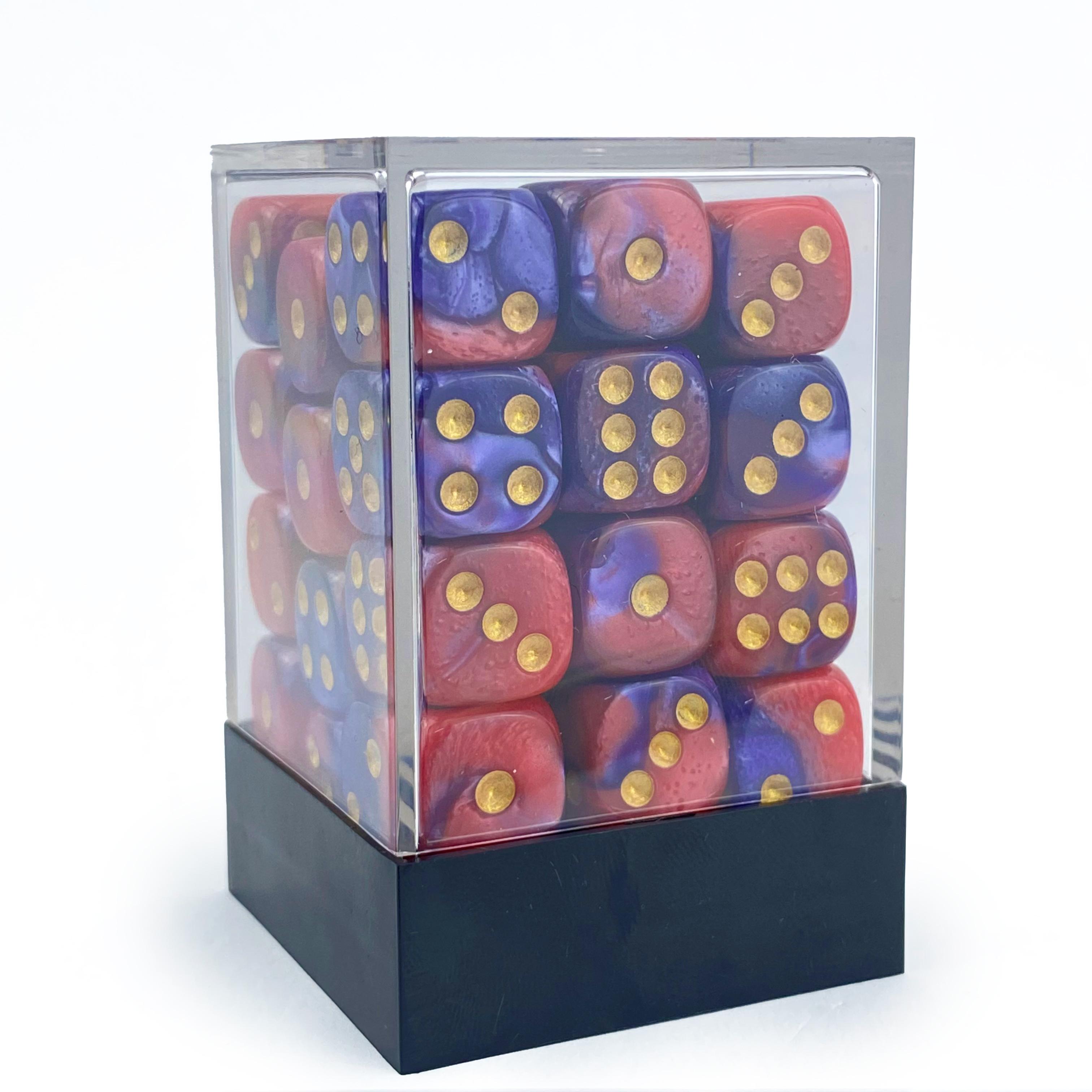 

Акриловые 12 мм 6-сторонние D6 двойные жемчужные игральные кости с круглыми углами, 36 шт. В наборе в одной пластиковой коробке, упаковка для игры и подарка 12DC02