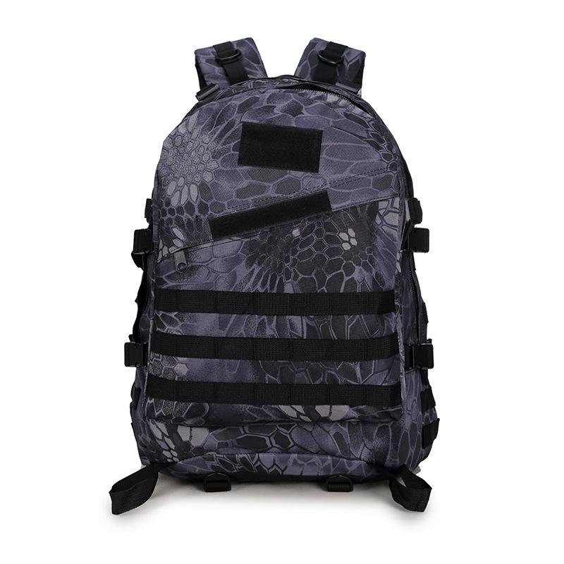 3D Camo Tactical Outdoor Backpack Heavy-duty Wear-resistant Large-capacity Hiking Bag for Mountaineering & Backpacking Trips
