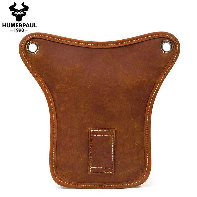 Humerpaul Men Leather Waist Bag Multifunctional Shoulder Bag