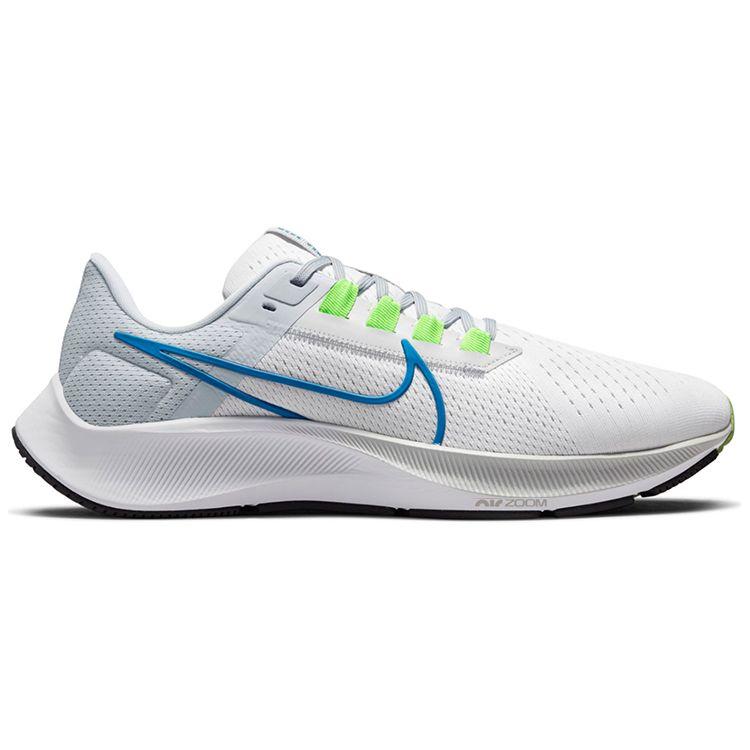 Nike Air Zoom Pegasus 38 Men White Pure Platinum Wolf Grey Imperial Blue CW7356-103