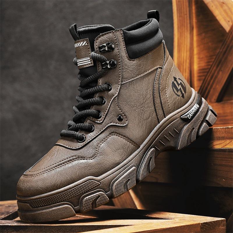 New Martin boots men's outdoor tooling shoes men's high-top locomotive men's boots autumn and winter old platform trendy shoes