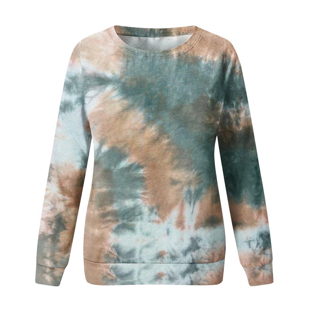 Women's Casual Fashion  Print Long Sleeve O-Neck Pullover Top
