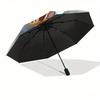 Bambi, Thumper Automatic Opening and Closing Umbrella - 8 Ribs Portable Folding Umbrella with Plastic Handle, Suitable for Leisure and Hallo