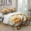 Golden Floral Bedding Set Duvet Cover Set Quilt Cover With Pillowcase For Bedroom Decor Birthday Gift Halloween Christmas Gift