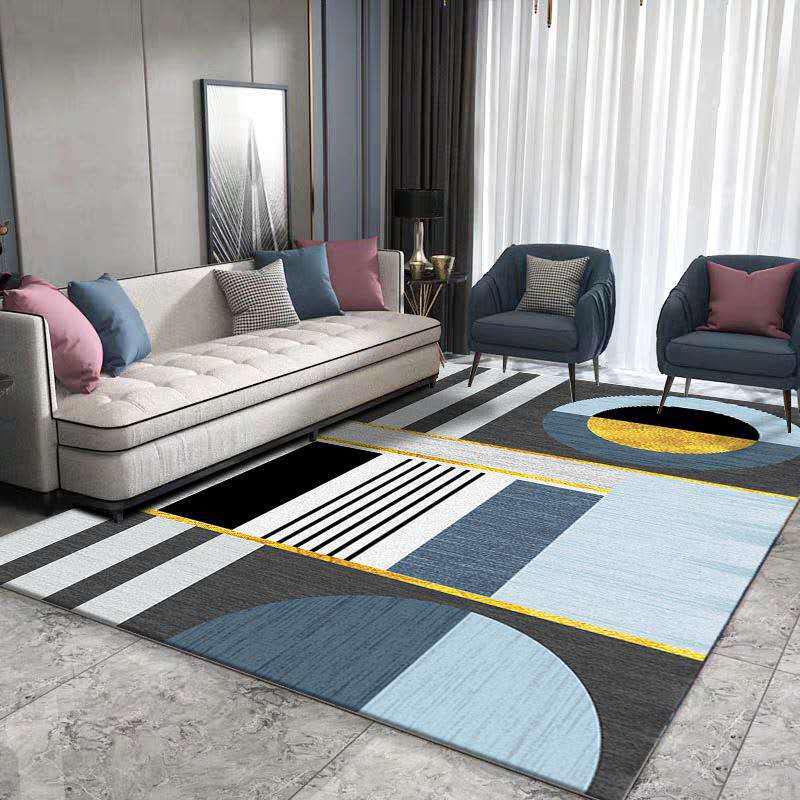 Nordic Geometric Light Luxury Rug for Bedroom, Bay Window, Living Room, and Sofa