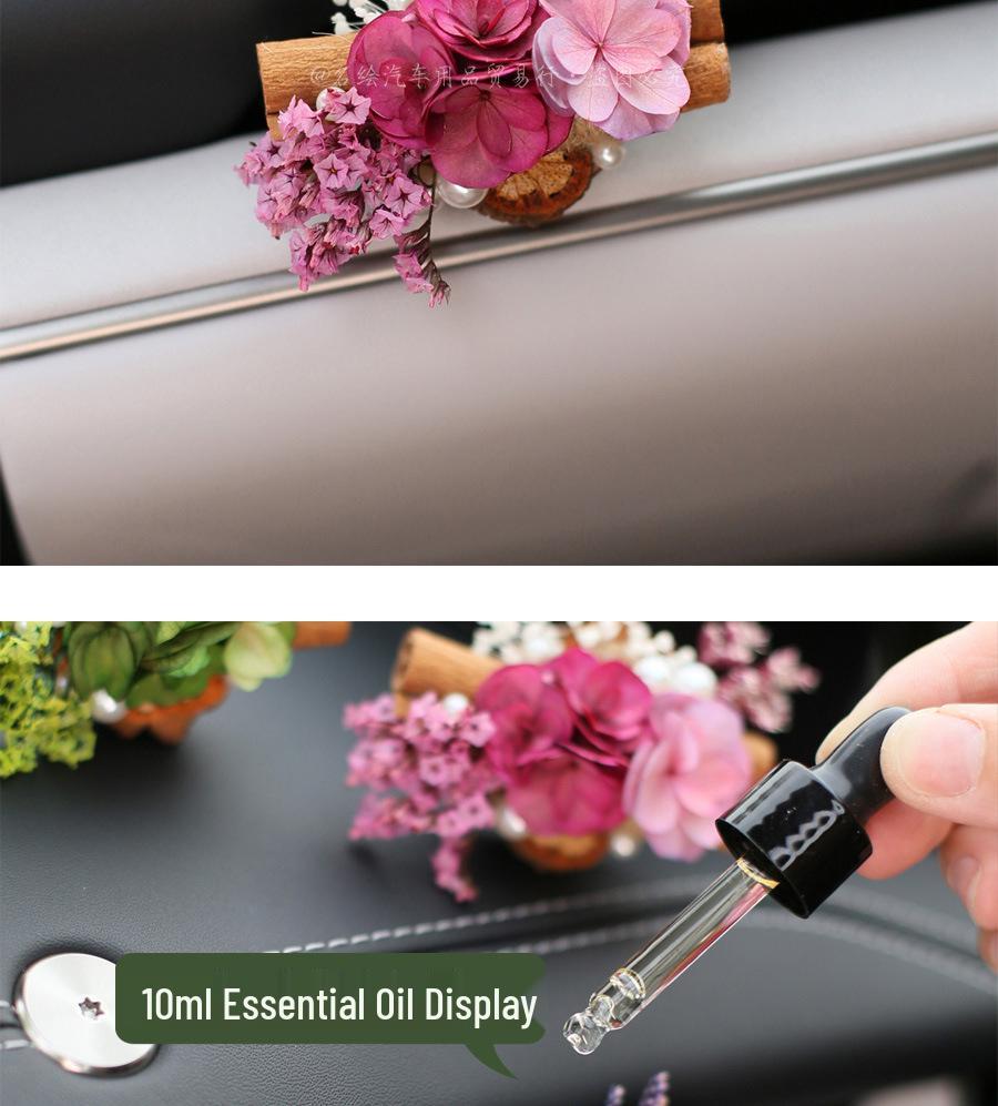 Luxury Car Vent Freshener: Long-Lasting Dried Flower Scent for Odor-Free Interiors