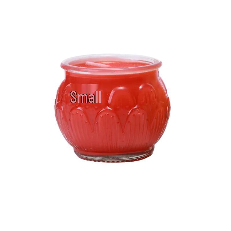 Smokeless Lotus Ghee Lamp: 4-Hour Aromatherapy Candle for Worship & Home