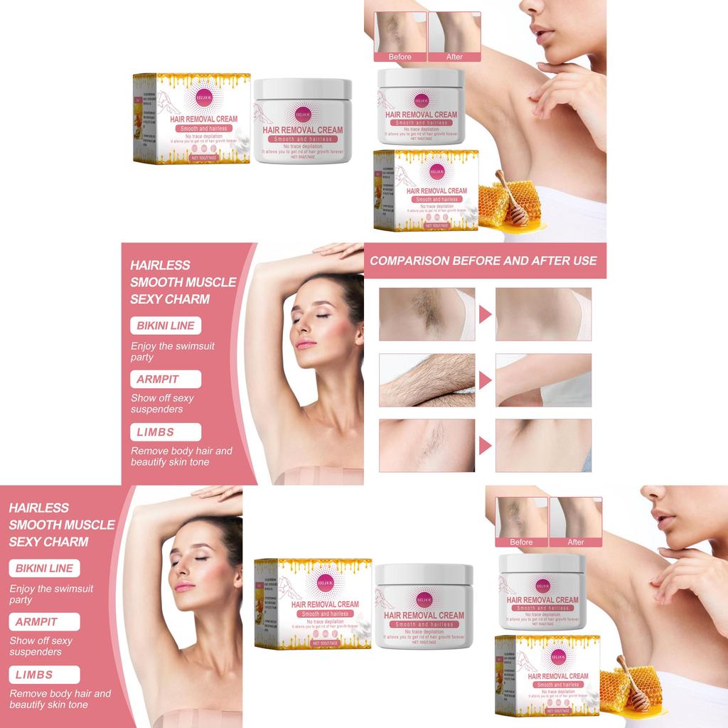 Eelhoe Honey Hair Removal Cream For Smooth Gentle Skin Suitable For Underarms Legs And Arms