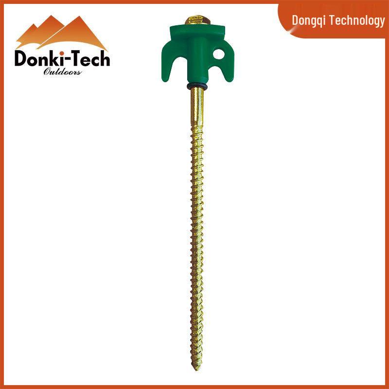 Fluorescent Spiral Tent Stake - Hexagonal Awning Anchor for Camping