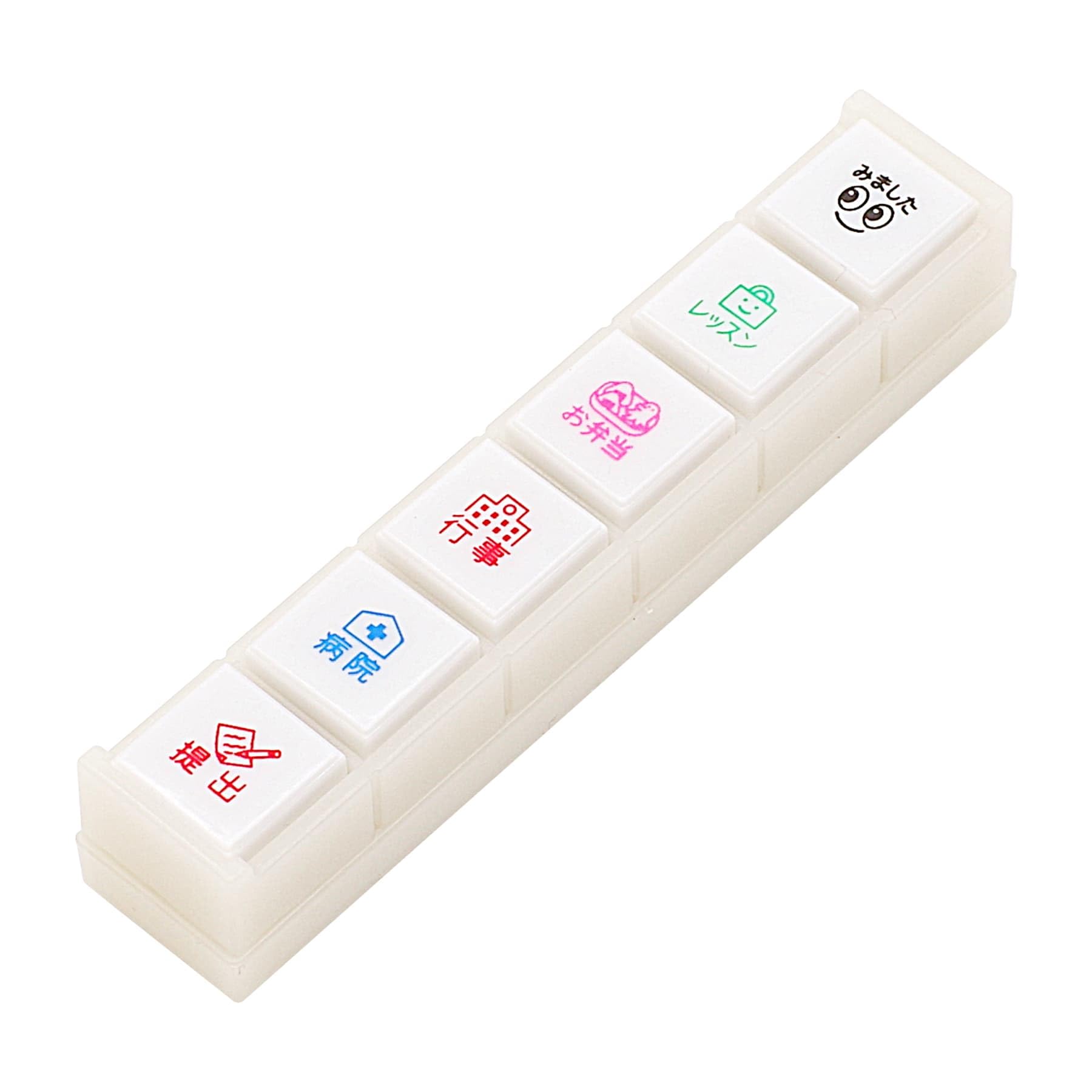 

Kodomo no Kao stamp Six Penetrating stamp Easy-to-press button-shaped Pochitto6/Pochitto [Children s Schedule]