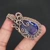 Handmade Copper Wire Wrapped Amethyst Gemstone Copper Pendant Vintage Boho Jewelry Gift