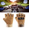 Cycling Gloves Half Finger Anti Slip Silicone Breathable Hook and Loop Mountain Biking Gloves for Outdoor Protection