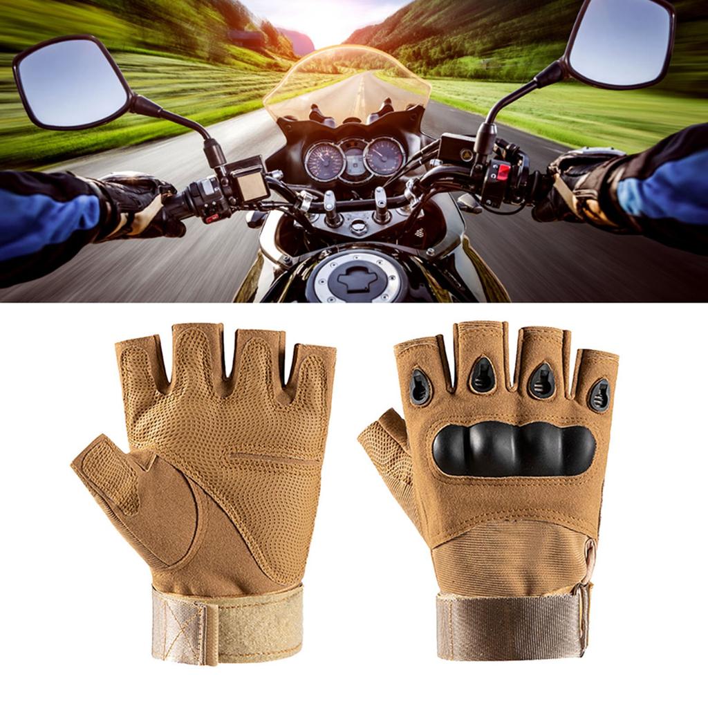 Cycling Gloves Half Finger Anti Slip Silicone Breathable Hook and Loop Mountain Biking Gloves for Outdoor Protection
