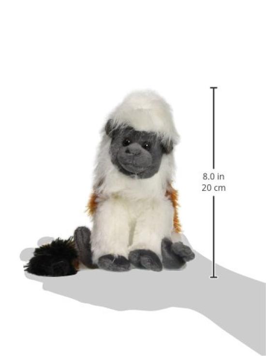 Wild Republic Cotton Top Tamarin Plush Stuffed Animal Toy, Cuddly Gift for Kids, 8-Inch