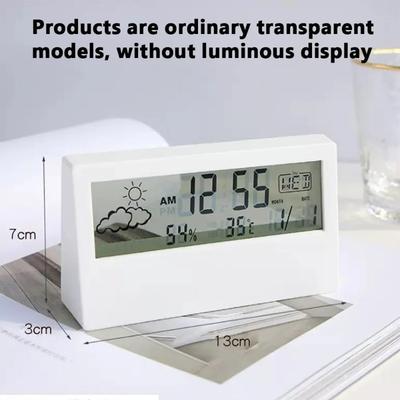 Multifunctional Home Weather Station Clock with Thermometer Thermo-Hygrometer Temperature Humidity Meter And Alarm