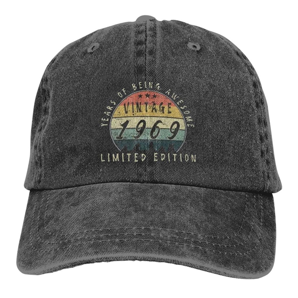 Vintage 1969 Limited Edition 53th Birthday Hat Unisex Baseball Cap CottonFits Men Women Washed Denim Adjustable Dad Hat