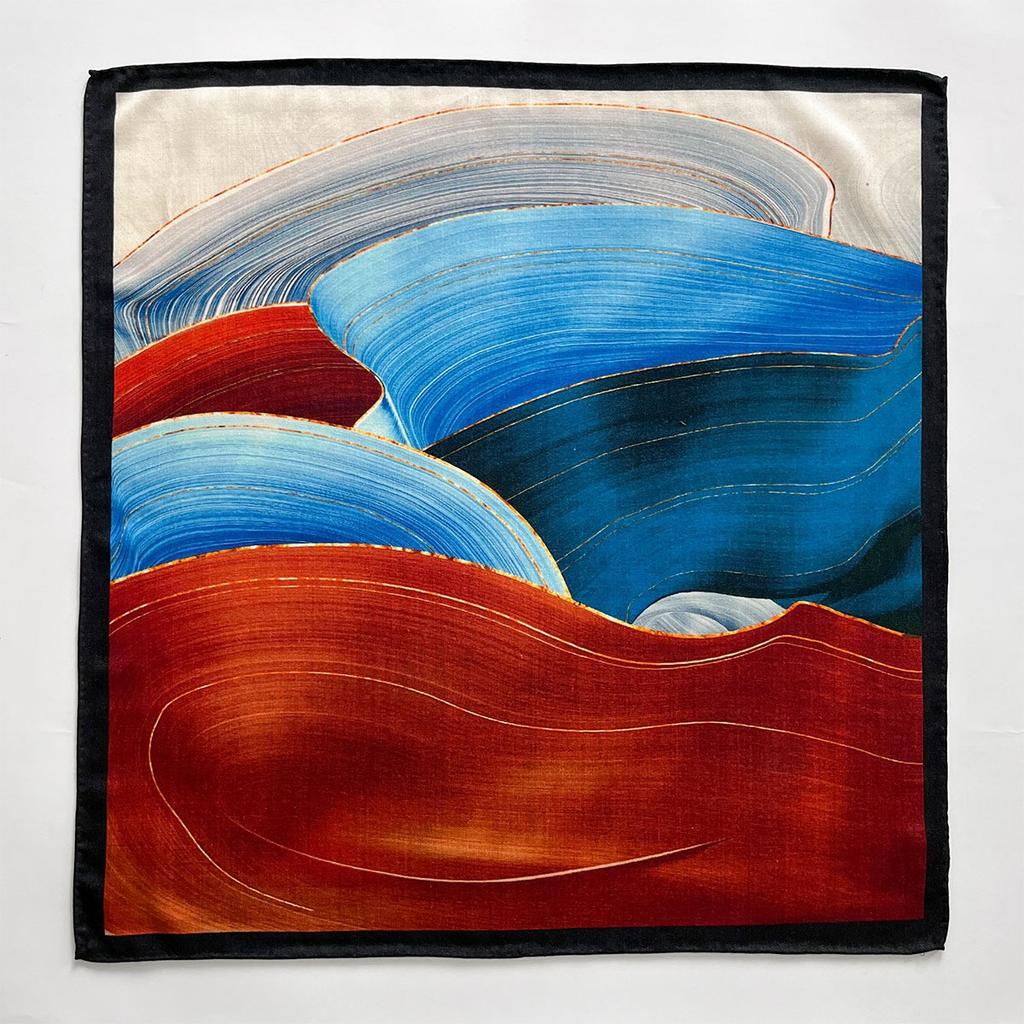 18% Silk 82% Wool Scarf Women Pashmina Double sided Foulard Female Bandana Twill Scarves Hijab Shawl Wraps Square Headkerchief