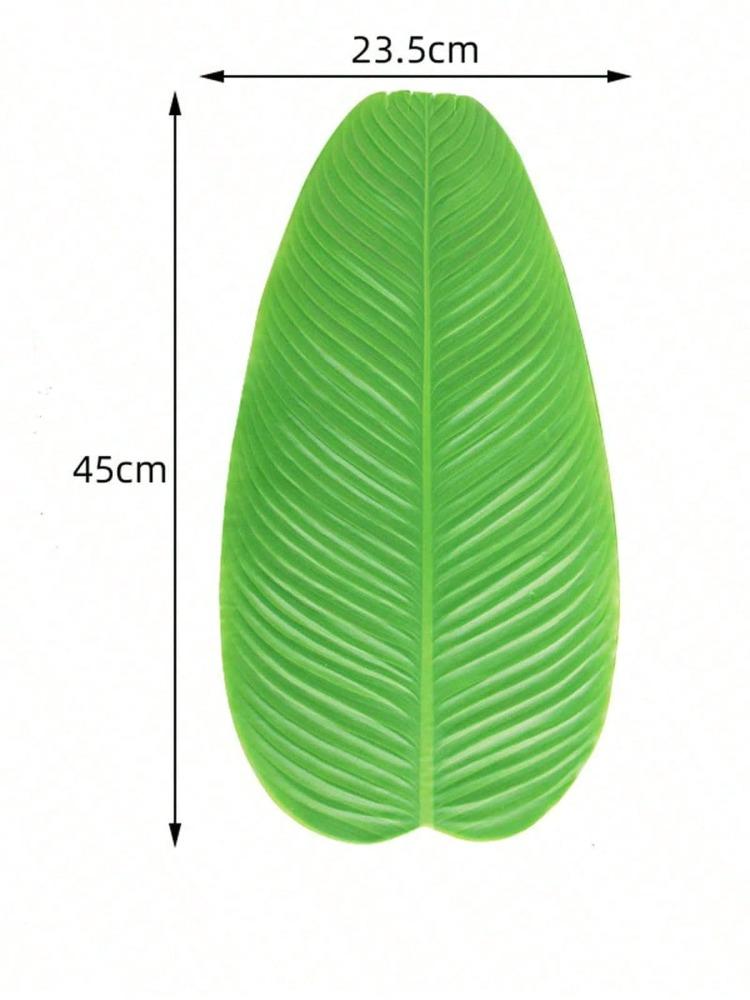 10 Pcs Leaf Placemats Banana Leaves Artificial Banana Leaves for Hawaiian Party Jungle Aventure Theme Party Decor Table Runner Centerpieces Placemat
