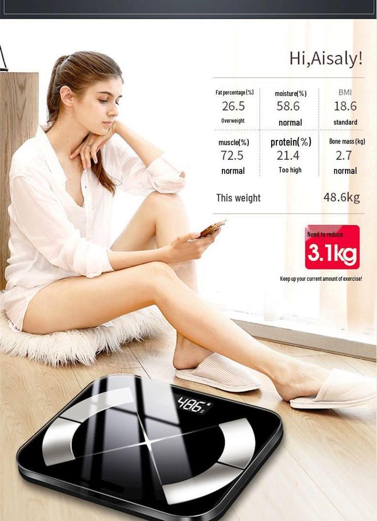 Smart Body Fat and Weight Scale - Accurate Household Electronic Health Scale Model 812