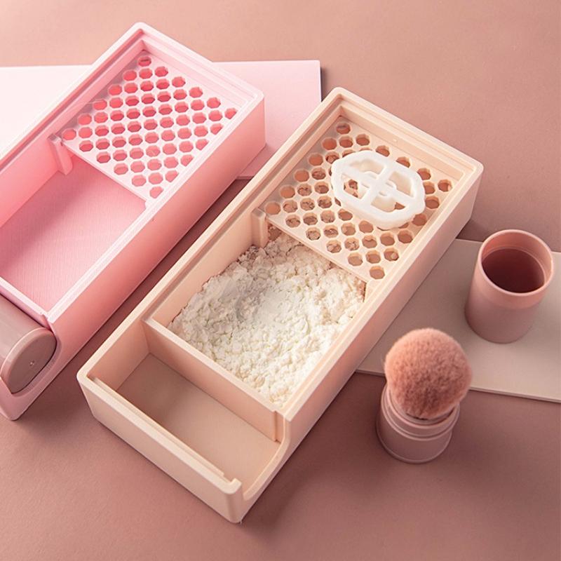 Polymer Clay Cutter Anti-Stick Starch Box With Brush Soft Ceramic Powder Storage Box Diy Earrings Jewelry Auxiliary Tools