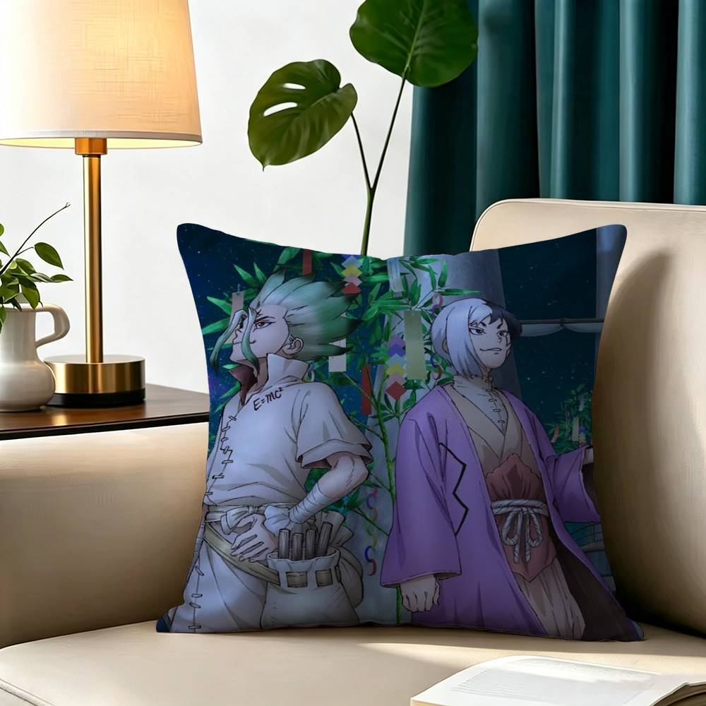 D-Dr S-STONE Pillow Case Square Double-Sided Sofa Cushion Cover Bedroom Bedside Pillow
