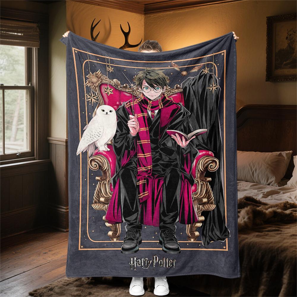 1pc Harry Potter,Hogwarts,magic Outdoor Flannel Throw Blanket All Season Soft Warmth,Home Decor 1031182
