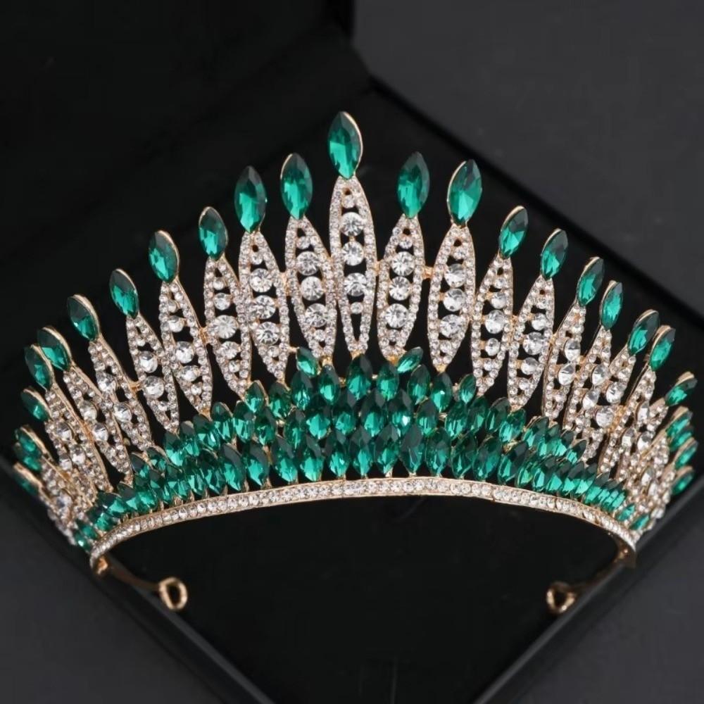 Luxury Zinc Zinc Alloy Princess Crown Elegant Bridal Headwear Rhinestone Diadem  Photography Props