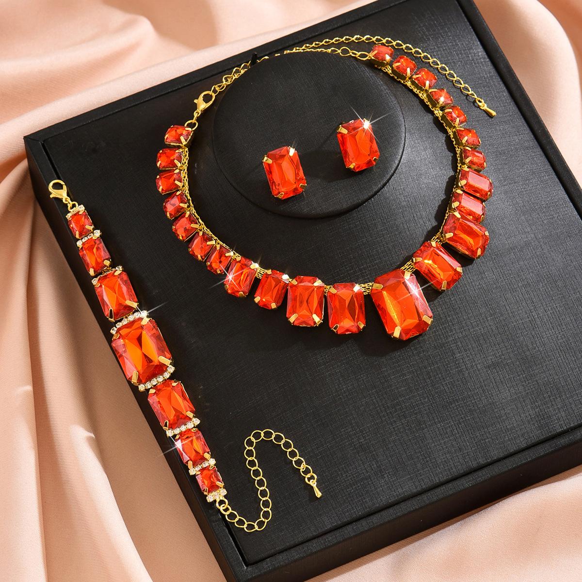 Стильный квадратный браслет с кристаллами, ювелирное изделие, простой многоцветный геометрический браслет с полным бриллиантом, свадебный женский