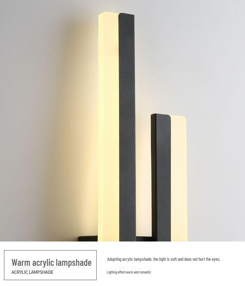Modern Minimalist Acrylic Long Strip Wall Lamp for Bedroom