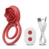 Rose-Toy Cockring Vibrator for Men and Woman Wireless Remote Control Penis Rings Delay Ejaculation Sex Toys for Male Cock Rings