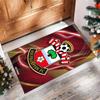 Southampton Football Print Crystal Velvet Rug, Comfortable Water Absorbent Non Slip Indoor Floor Carpet