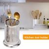 Stainless Steel Cutlery Round Cage Chopsticks Tube Shovel Spoon Bucket Knife Fork Tableware Organizer Kitchen Storage Accessory