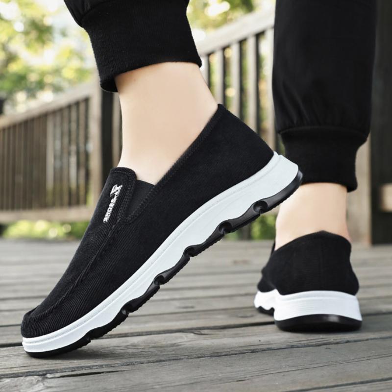Classic Men's Flat Canvas Shoes Solid Color Breathable Platform Casual Shoes Fashion Leisure Walking Shoes Zapatos Casuales 2025