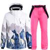 Women's Warm Jacket + Pants 2 Piece Set Winter Outdoor Ski Suit Snow Suit Waterproof Ski Outdoor Sweatshirt