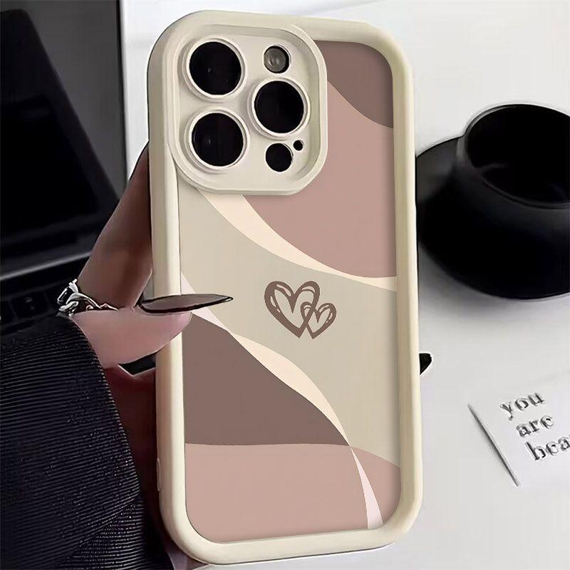 Phone Case Minimalist Heart PatternFor Xiaomi Redmi Note 14 13 12 11 Pro Plus 5G Shockproof Candy Cover For Redmi 14C 13C Fundas