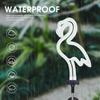 Solar Neon Flamingo Light Garden Ornament Outdoor Lawn Lamp Landscape Yard Light Wedding Party Supplies Christmas Art Decoration