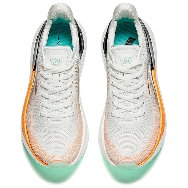 Anta 2.0 Pro Comfortable Cushioning Non-Slip Wear-Resistant Low-Top Casual Running Shoes Men Sneaker White Orange Black 112435538-3