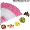 FTVOGUE 50 Piece Clear Cone-Shaped Treat Popcorn Bags Treat Bags Cellophane Candy Bags with Twist Ties(Pink)