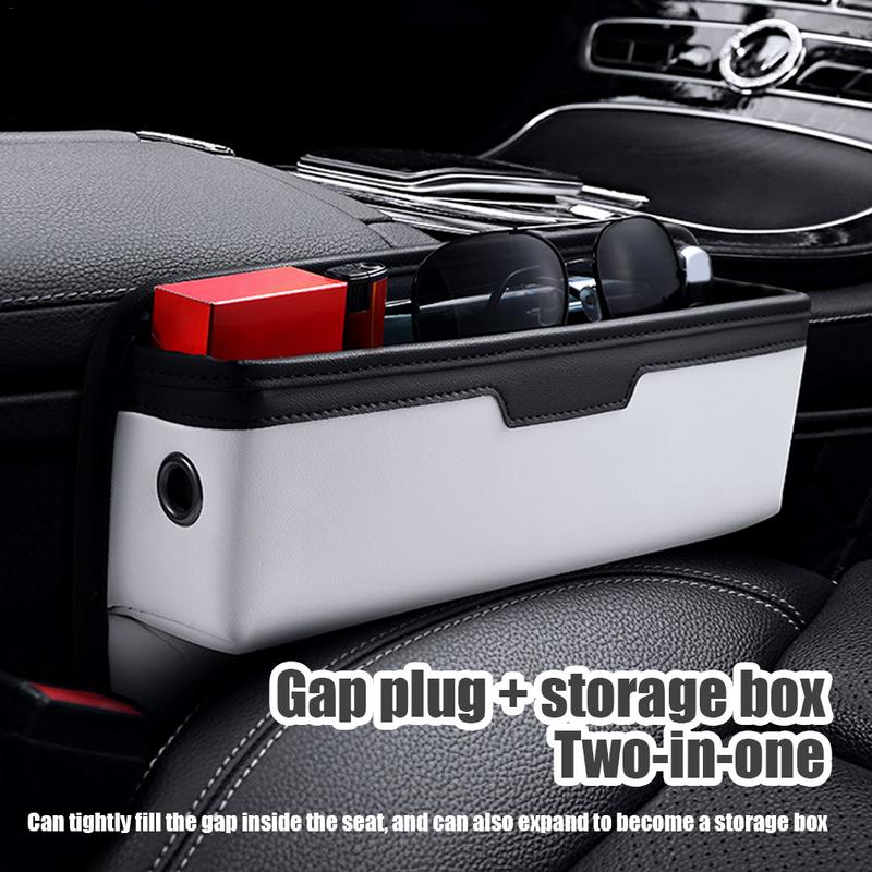 Seat Storage Box Leather Storage Box For Front Seat Car Interior Accessories Multifunctional Between Seat Car Organizer For