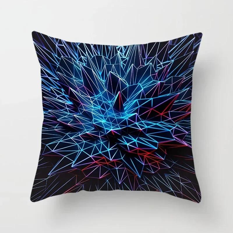 

Офисное украшение Наволочка для подушки Домашняя наволочка Квадратная Личность Геометрический узор Декорация 66x66cm бордовый