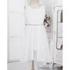 Kids Girls Sequins Chiffon High-low Pageant Wedding Bridesmaid Summer Party Flower Girl Knee Length Dress
