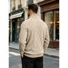 Men's Half-Zip Collared Diamond Quilted Casual Sweatshirt.