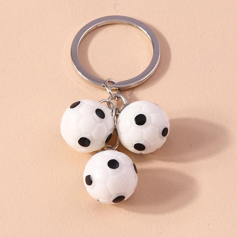 New Resin Mini 3D Soccer Football Keychain Sport Ball Key Ring Pendant for Men Women Car Key Holder Handbag Decor Jewelry Gift