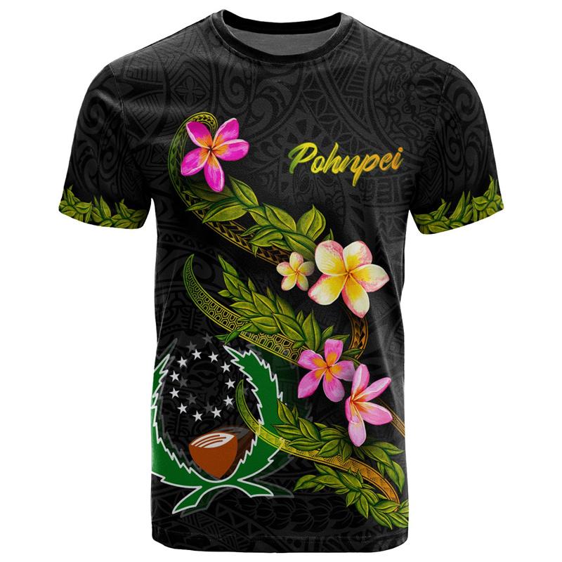 3D Pohnpei Polynesian Culture Tribal Island Retro Tattoo Printing T Shirt Children Fashion Cool Tee Shirts Harajuku Clothing Top