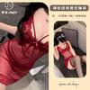 End of Season Sexy Transparent Mesh Cross Bow Pure Desire Suspender Nightdress Deep V Perspective Sex Underwear Women 202