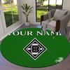 Borussia Custom Name Round Area Rug,Carpet Rug for Living Room Bedroom Sofa Playroom Decor,Non-slip Floor Mat