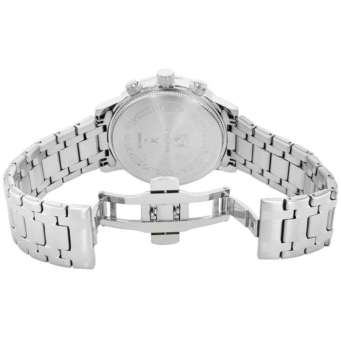 Montre homme - Pierrini - Chronographe - Boîtier 44 mm - Bracelet acier 22 mm