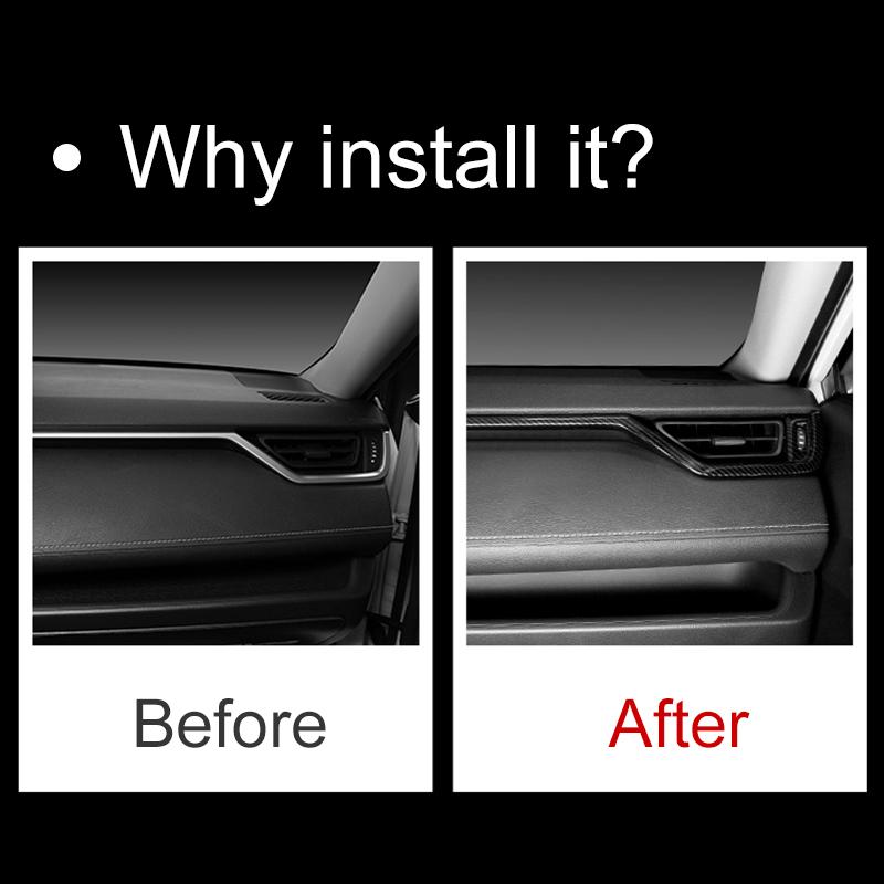 2PCS ABS Car Interior Central Control Decoration Strip Modification Trim Sticker For Toyota RAV4 XA50 -   2024