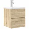2 Piece Bathroom Furniture Set Sonoma Oak Particleboard